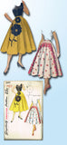 1950s Vintage Simplicity Sewing Pattern 3560 Uncut Misses' Applique Skirt 24 W