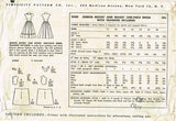 1950s Vintage Simplicity Sewing Pattern 3580 Easy Misses Cocktail Dress Size 29B