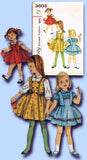 1950s Vintage Simplicity Sewing Pattern 3603 Toddler Girls Jumper Dress Size 1