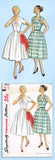 1950s Original Vintage Simplicity Pattern 3615 Misses Rockabilly Sun Dress 33 B