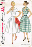 1950s Original Vintage Simplicity Pattern 3615 Misses Rockabilly Sun Dress 33 B
