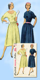 1950s Vintage Simplicity Sewing Pattern 3633 Misses Street Dress Size 12 30B