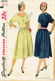 1950s Vintage Simplicity Sewing Pattern 3633 Misses Street Dress Size 12 30B