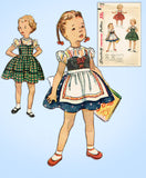 1950s Vintage Simplicity Sewing Pattern 3649 Uncut Baby Girls Tyrolean Dress Sz2