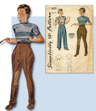 1930s Vintage Simplicity Sewing Pattern 3650 Boys Trousers or Jodhpurs Size 8