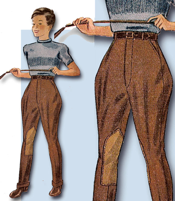 1930s Vintage Simplicity Sewing Pattern 3650 Boys Trousers or Jodhpurs Size 8