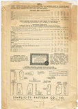 1940s Original Vintage Simplicity Pattern 3652 WWII Misses Tailored Suit Sz 34 B