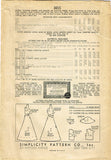 1940s Vintage Simplicity Sewing Pattern 3655 Easy WWII Misses Evening Gown 36B