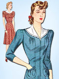 1940s Vintage Simplicity Sewing Pattern 3678 Iconic WWII Misses Dress Size 32 B