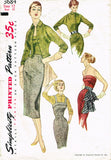 1950s Vintage Simplicity Sewing Pattern 3684 Misses Camisole Top and Skirt Sz 12
