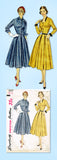 1950s Vintage Simplicity Sewing Pattern 3687 Misses Shirtwaist Dress Size 32 B