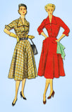 1950s Vintage Simplicity Sewing Pattern 3691 Uncut Misses Half Size Dress 37B