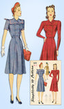 1940s Vintage Simplicity Sewing Pattern 3695 WWII Misses Sailor Dress Sz 34 Bust