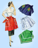 1950s Vintage Simplicity Sewing Pattern 3718 Cute Misses Easy Apron Fits All