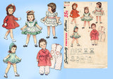 1950s Vintage Simplicity Sewing Pattern 3728 19 Inch Toni Doll Clothes Original