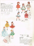 1950s Vintage Simplicity Sewing Pattern 3728 14 Inch Toni Doll Clothes Set -Vintage4me2