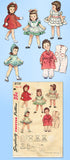 1950s Vintage Simplicity Sewing Pattern 3728 Toni Doll Clothes Size 16 Inch Doll