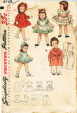 1950s Vintage Simplicity Sewing Pattern 3728 14 Inch Toni Doll Clothes Set Vintage4me2