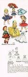 1950s Vintage Simplicity Sewing Pattern 3729 16 Inch Toni Doll Clothes ORIGINAL -Vintage4me2