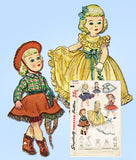 1950s Vintage Simplicity Sewing Pattern 3729 19 Inch Toni Doll Clothes Set