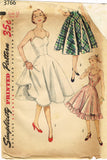 1950s Vintage Simplicity Sewing Pattern 3766 Misses Slip and Petticoat 30B