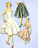 1950s Vintage Simplicity Sewing Pattern 3766 Misses Slip and Petticoat 30B