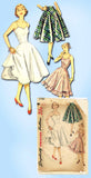 1950s Vintage Simplicity Sewing Pattern 3766 Misses Slip and Petticoat 30B