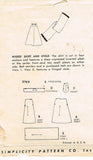 1950s Vintage Simplicity Sewing Pattern 3769 Easy Misses Skirt & Stole Sz 26 W
