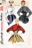 1950s Vintage Simplicity Sewing Pattern 3790 Uncut Misses Bolero Jacket Sz 31 B