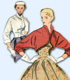 1950s Vintage Simplicity Sewing Pattern 3790 Easy Misses Bolero Jacket Size 32 B
