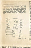 1950s Vintage Simplicity Sewing Pattern 3808 FF Toddler Girls Party Dress Size 3