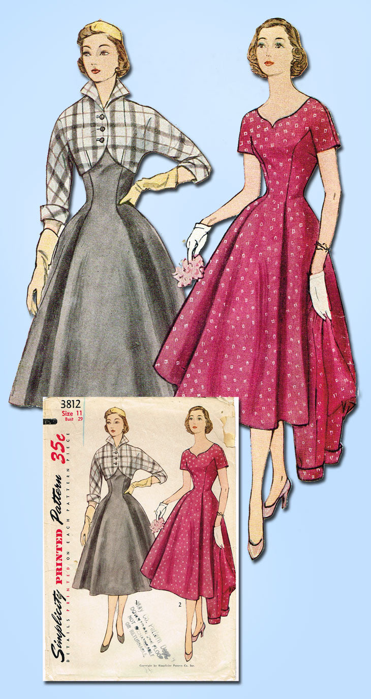 Vintage Simplicity 4168 Girl's Jumper, Dress & Bolero Pattern