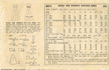 1950s Vintage Simplicity Sewing Pattern 3875 Charming Misses Sun Dress Size 14 32B