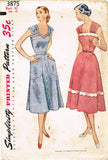 1950s Vintage Plus Size Sun Dress Uncut 1952 Simplicity VTG Sewing Pattern 40 B