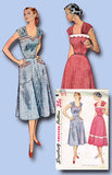 1950s Vintage Misses Sun Dress Uncut 1952 Simplicity Sewing Pattern 3875 Size 16