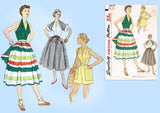 Simplicity 3879: 1950s Misses Skirt Shorts & Halter 31 B Vintage Sewing Pattern