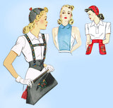Simplicity 3917: 1940s Uncut Misses Hat & Accessory Set Sz SM Vintage Sewing Pattern