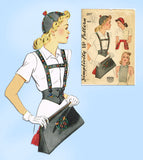 Simplicity 3917: 1940s Uncut Misses Hat & Accessory Set Sz SM Vintage Sewing Pattern