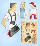 Simplicity 3917: 1940s Uncut Misses Hat & Accessory Set Sz SM Vintage Sewing Pattern