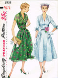 1950s Original Vintage Simplicity Sewing Pattern 3931 Plus Size Dinner Dress 42B