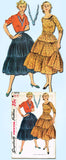 1950s Vintage Simplicity Sewing Pattern 3978 Uncut Misses Squaw Dress Size 20