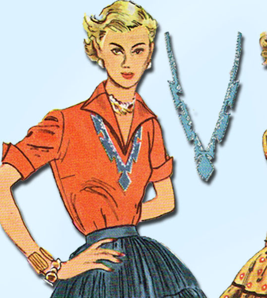 1950s Vintage Simplicity Sewing Pattern 3978 Uncut Misses 2 Piece Dress Sz 16 34