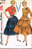 1950s Vintage Simplicity Sewing Pattern 3978 Uncut Misses Squaw Dress Size 20