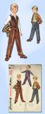 1950s Vintage Simplicity Sewing Pattern 3990 Uncut Toddler Boys 3 PC Suit Size 3