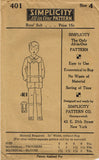 1920s Vintage Simplicity Sewing Pattern 401 Cute Uncut Toddler Boys Suit Size 4 - Vintage4me2