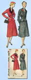1950s Vintage Misses Peplum Suit Uncut Simplicity Sewing Pattern 4020 Size 16