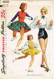 1950s Vintage Simplicity Sewing Pattern 4035 Uncut Misses Dance Costume Size 16