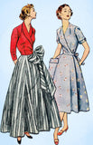 1950s Vintage Simplicity Sewing Pattern 4039 Uncut Misses Wrap Dress Size 12 30B