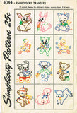 1940s Simplicity Embroidery Transfer 4044 Uncut Baby Animals Kids Cloths Trim
