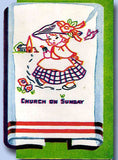 1940s Vintage Simplicity Embroidery Transfer 4048 DOW Sun Bonnet Sue Tea Towels